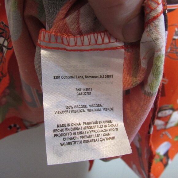 NFL Mens XL Cleveland Browns Christmas Long Sleeve Viscose Orange Novelty Shirt - Picture 11 of 11